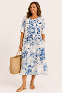 Elena Floral Summer Midi Dress