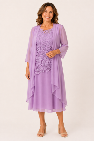Victoria Breezy Two-Layer Lace Dress Set