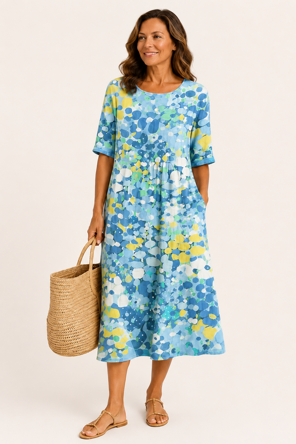 Elena Floral Summer Midi Dress