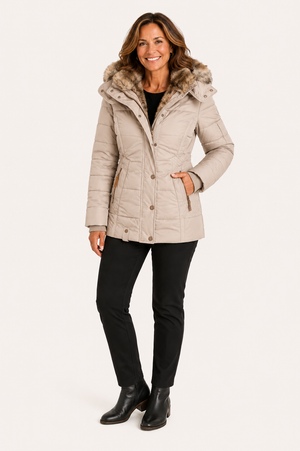 Ella Faux Fur Hooded Puffer Jacket