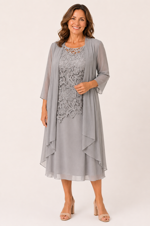 Victoria Breezy Two-Layer Lace Dress Set