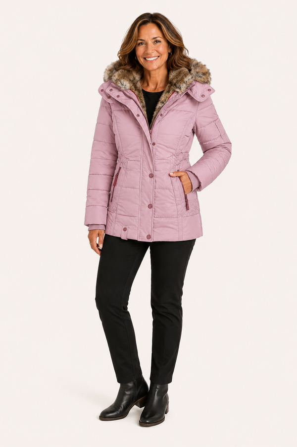 Ella Faux Fur Hooded Puffer Jacket