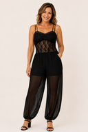 Lizzy Flowing Lace Halter Jumpsuit