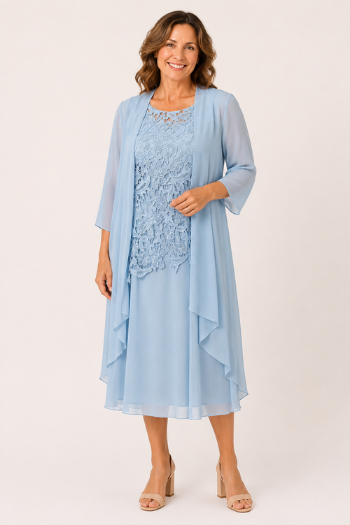 Victoria Breezy Two-Layer Lace Dress Set