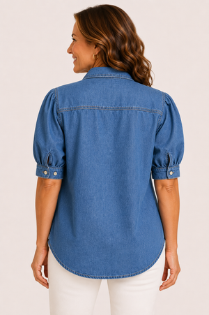 Lily Puff Sleeve Denim Shirt