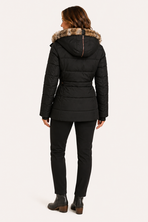 Ella Faux Fur Hooded Puffer Jacket