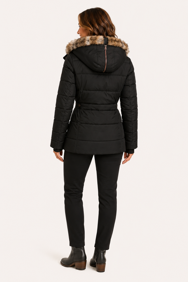 Ella Faux Fur Hooded Puffer Jacket